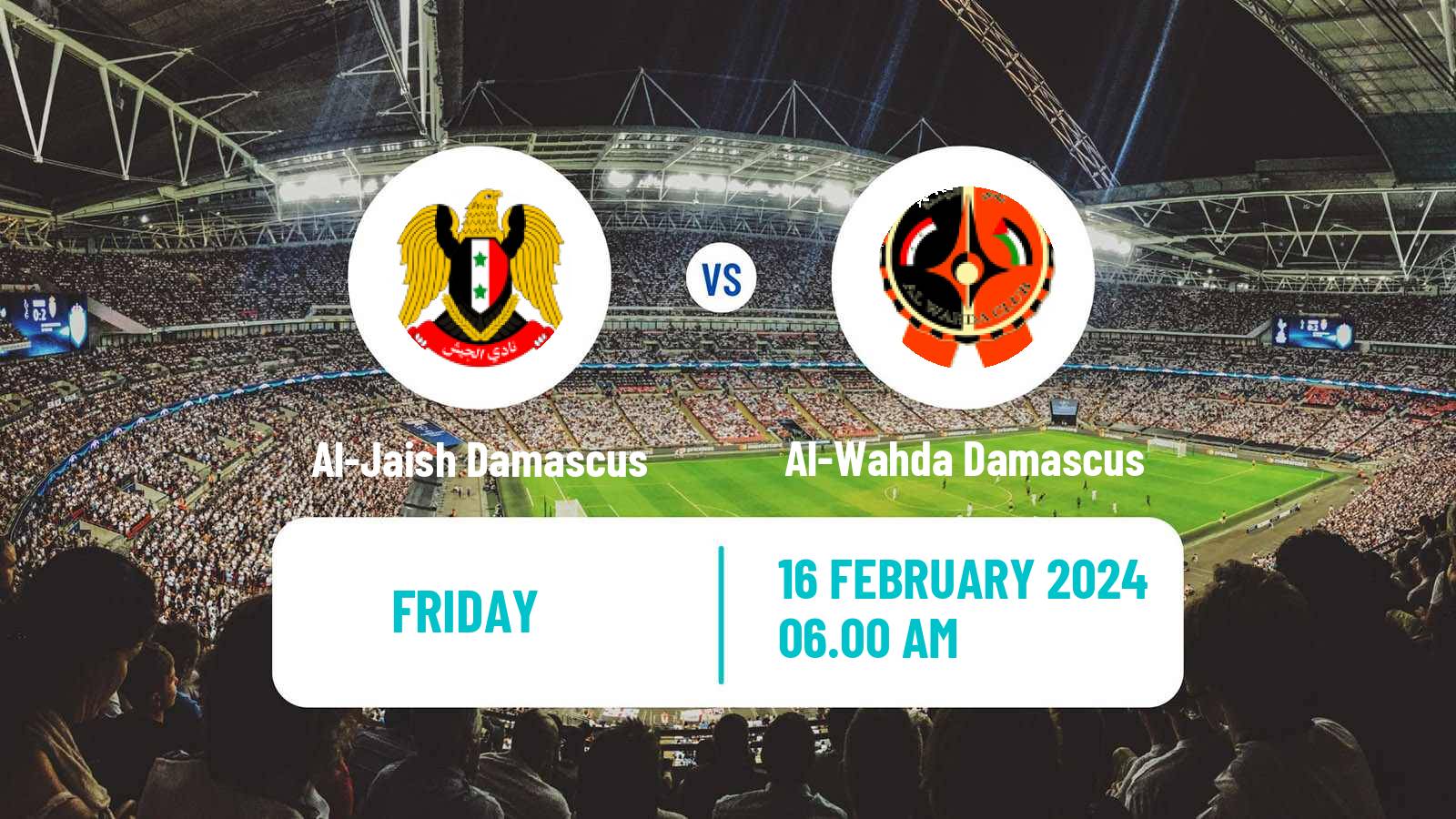 Soccer Syrian Premier League Al-Jaish Damascus - Al-Wahda Damascus