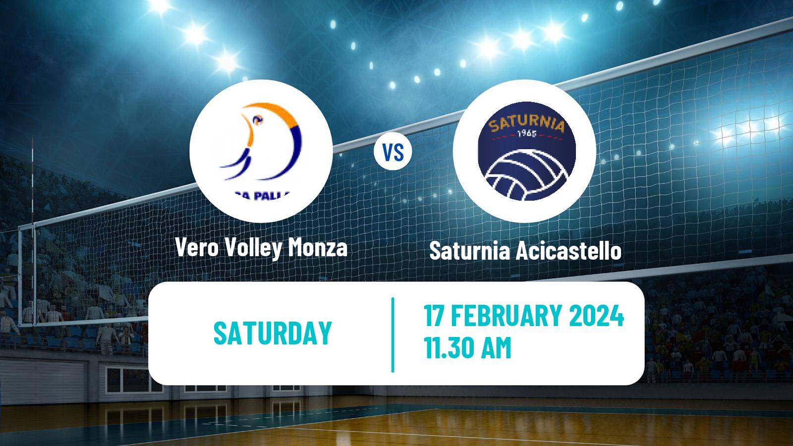 Volleyball Italian SuperLega Volleyball Vero Volley Monza - Saturnia Acicastello