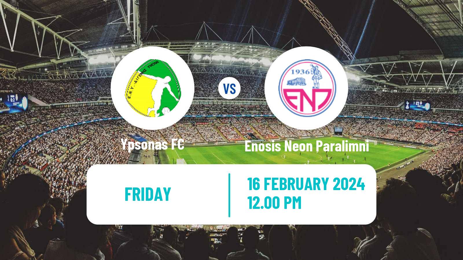 Soccer Cypriot Division 2 Ypsonas - Enosis Neon Paralimni