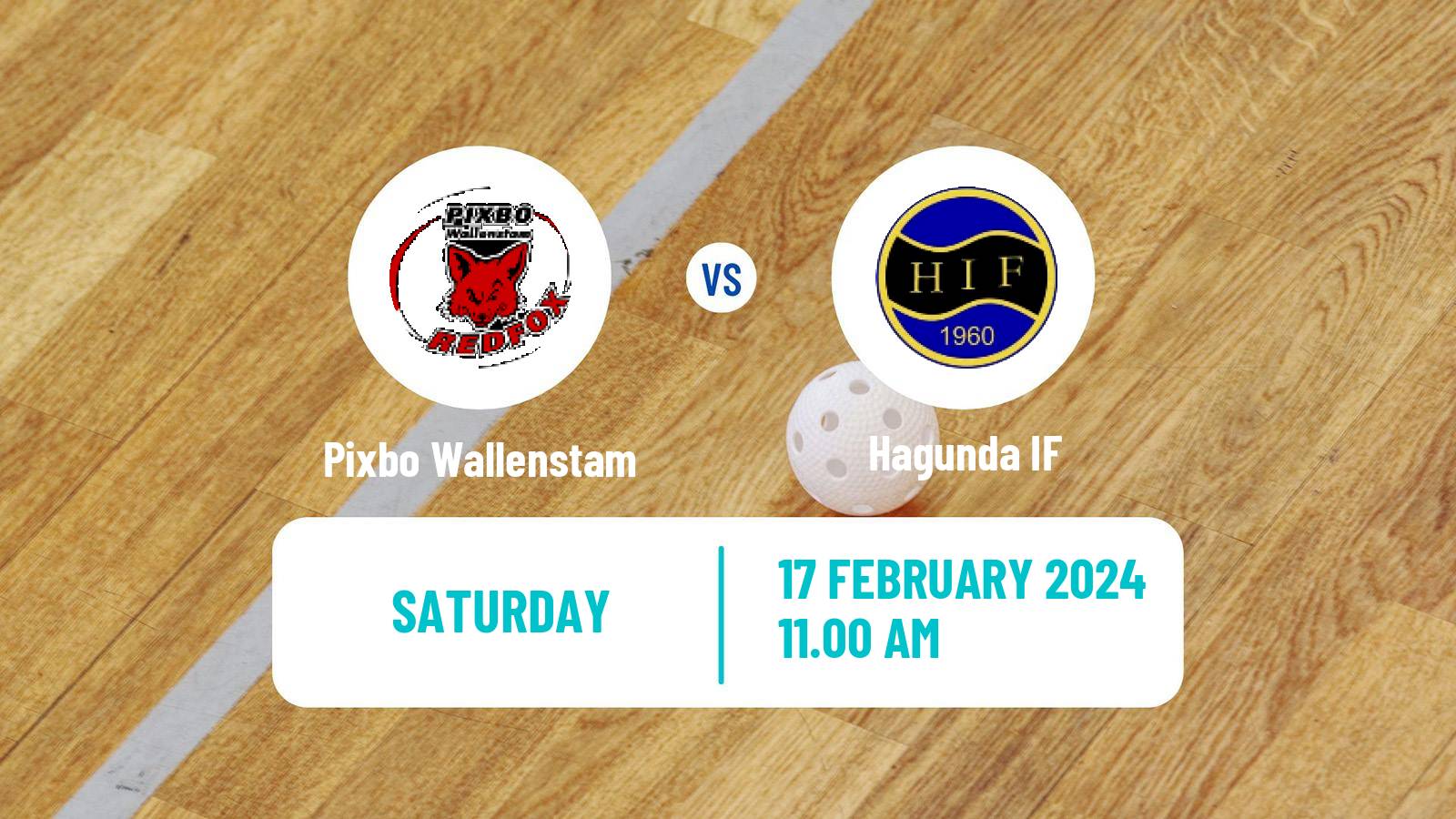 Floorball Swedish Superligan Floorball Pixbo Wallenstam - Hagunda