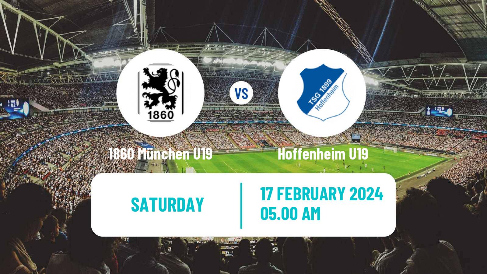 Soccer German Junioren Bundesliga South 1860 München U19 - Hoffenheim U19