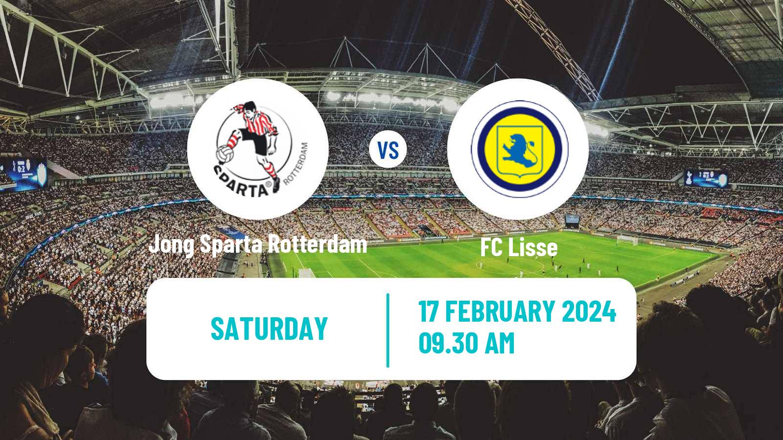 Soccer Dutch Tweede Divisie Jong Sparta Rotterdam - Lisse