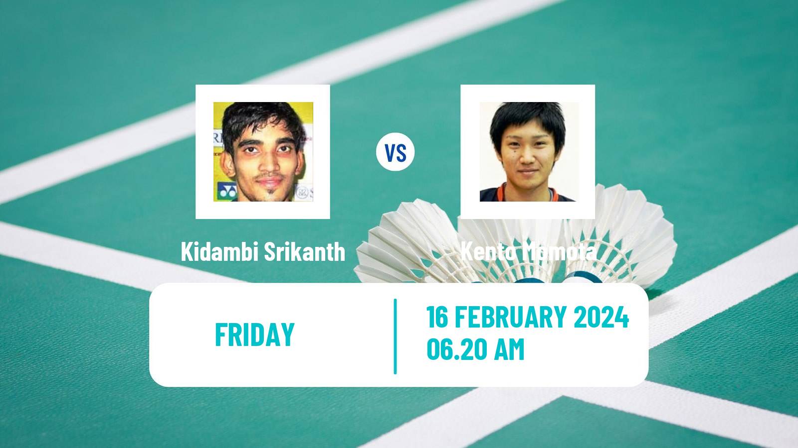 Badminton BWF Asia Championships Teams Men Kidambi Srikanth - Kento Momota