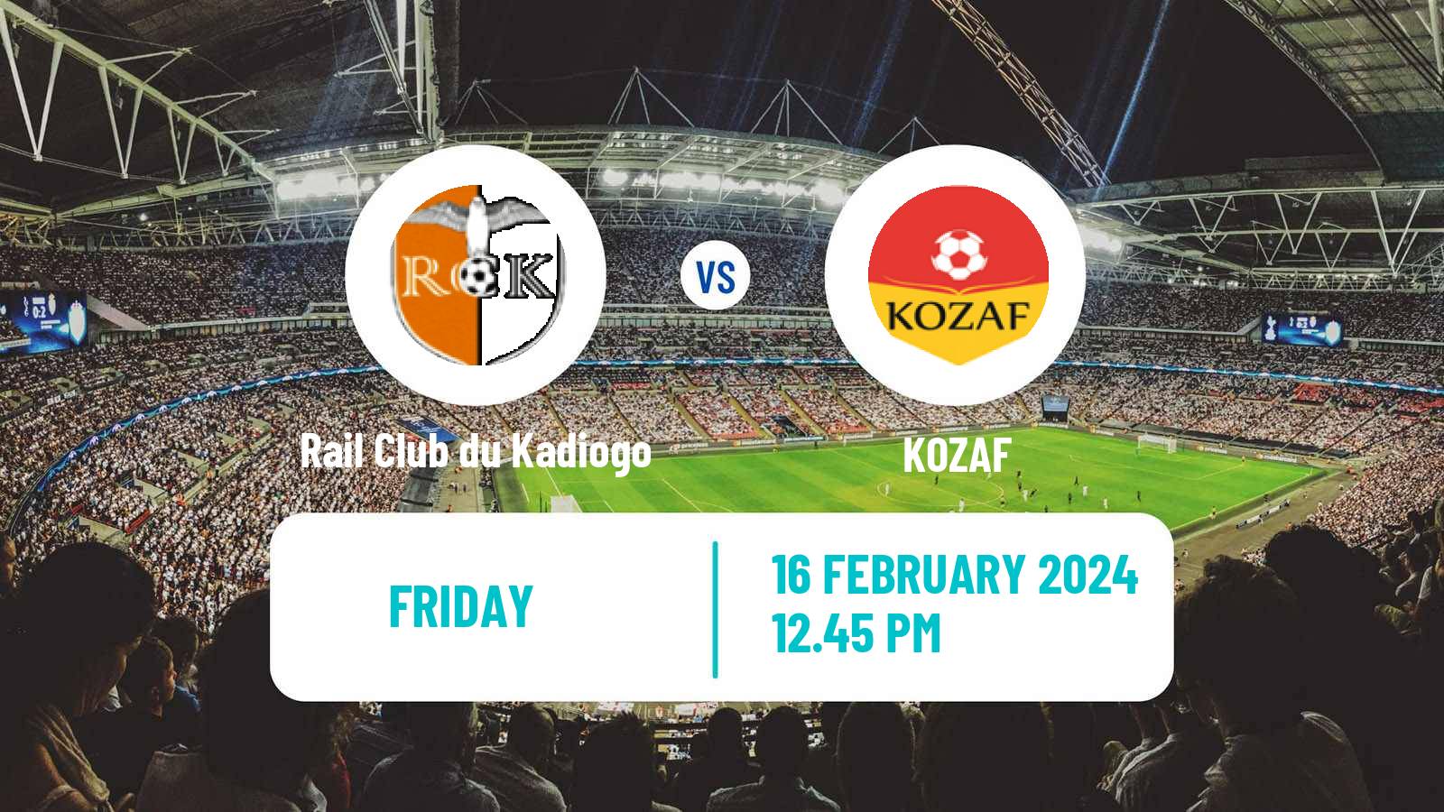 Soccer Burkina Faso Premier League Rail Club du Kadiogo - KOZAF
