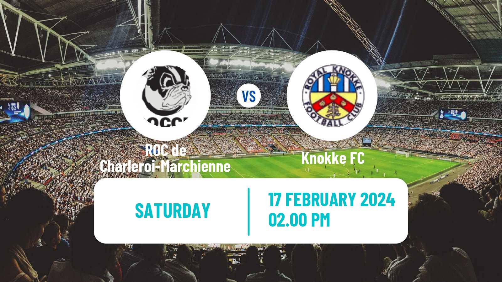 Soccer Belgian National Division 1 ROC de Charleroi-Marchienne - Knokke