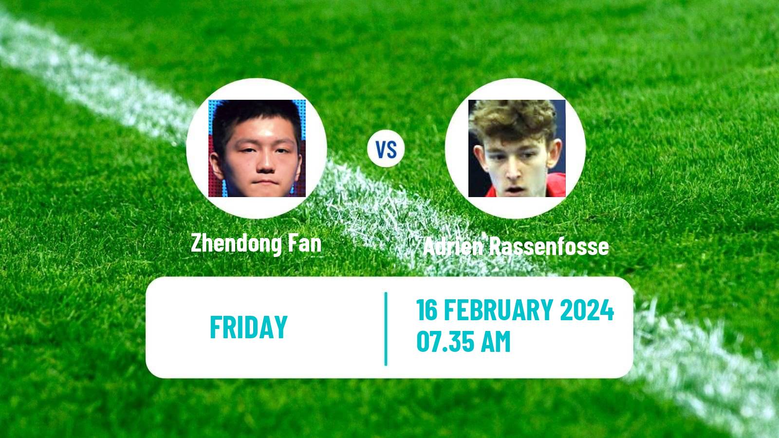 Table tennis World Championships Teams Men Zhendong Fan - Adrien Rassenfosse