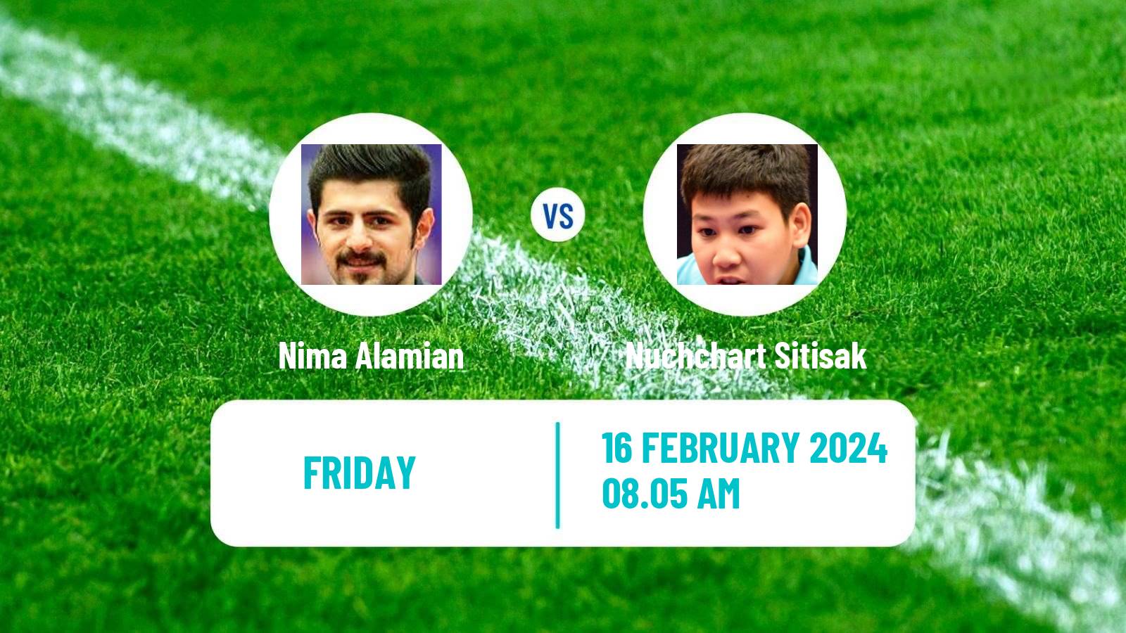 Table tennis World Championships Teams Men Nima Alamian - Nuchchart Sitisak