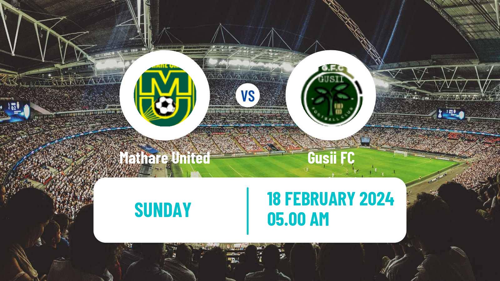 Soccer Kenyan Super League Mathare United - Gusii