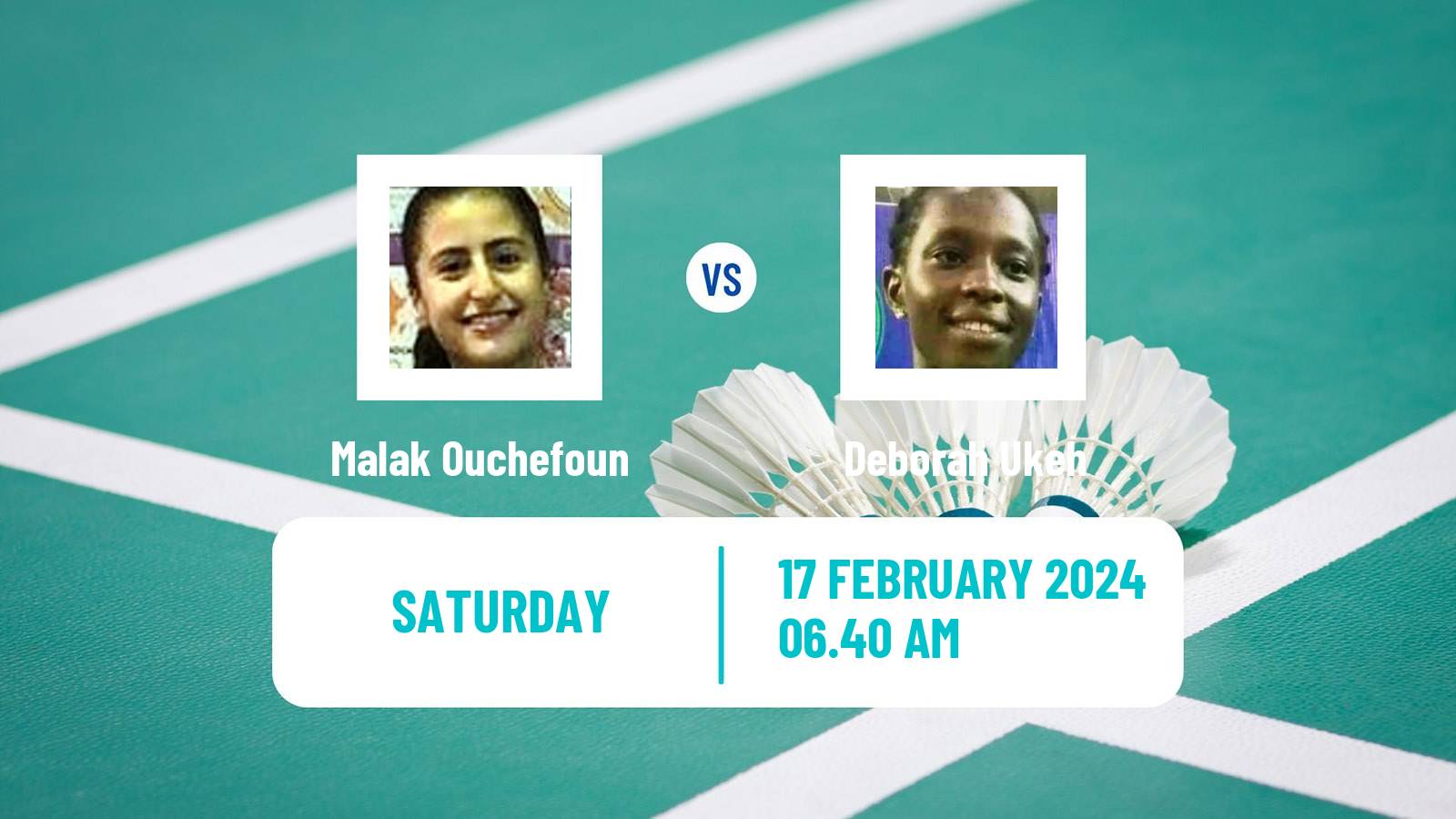Badminton BWF Africa Championships Women Malak Ouchefoun - Deborah Ukeh