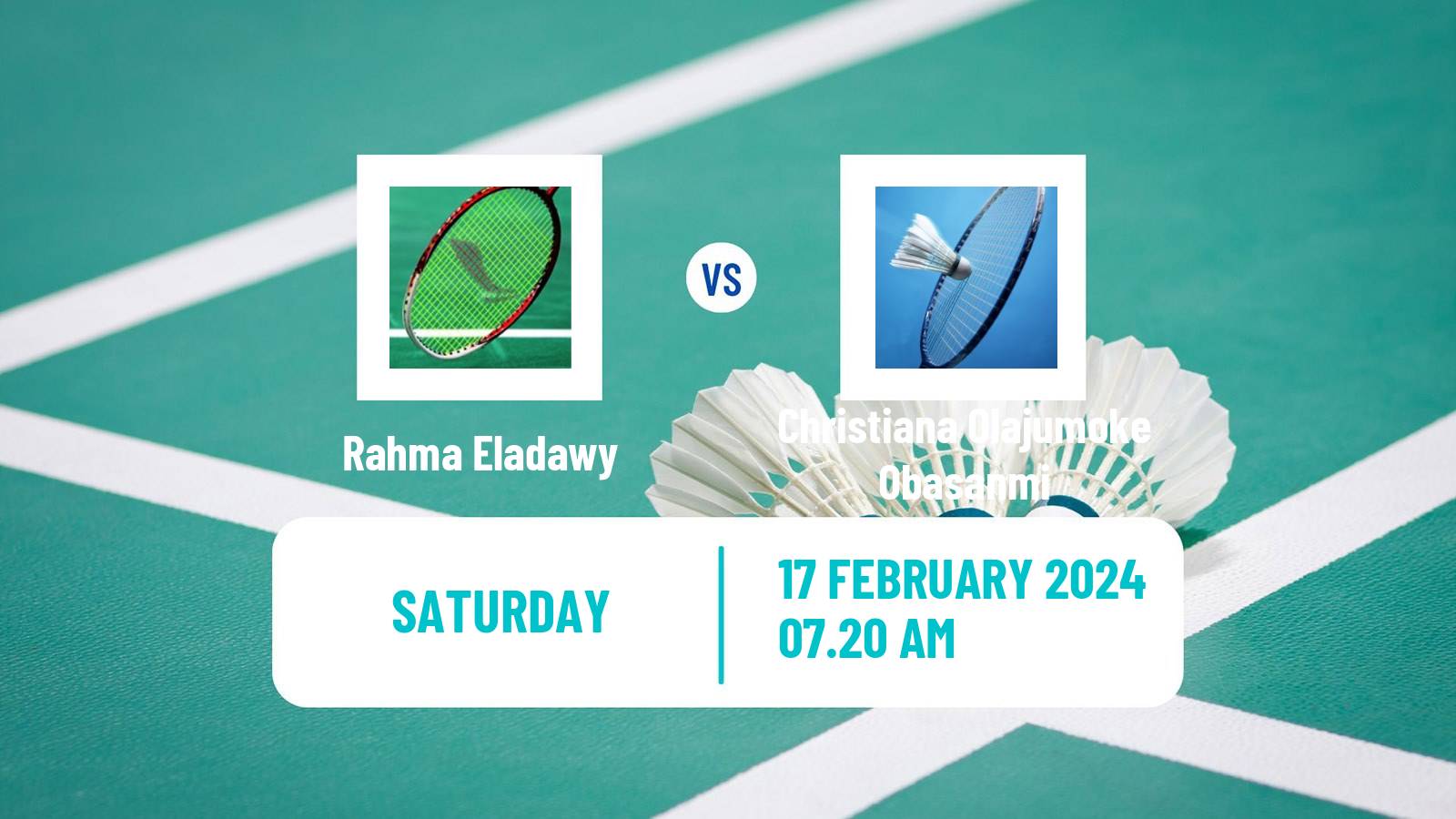 Badminton BWF Africa Championships Women Rahma Eladawy - Christiana Olajumoke Obasanmi
