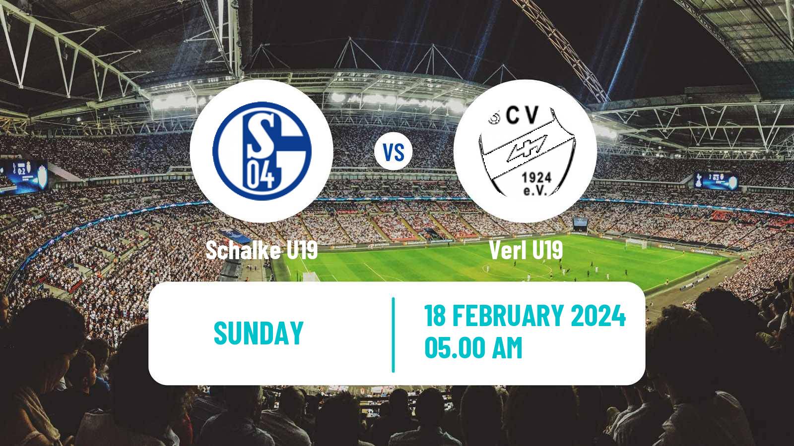 Soccer German Junioren Bundesliga West Schalke U19 - Verl U19