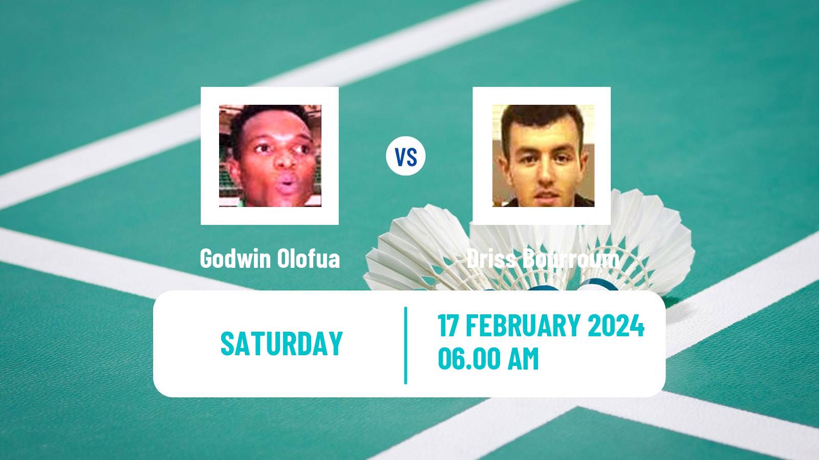 Badminton BWF Africa Championships Men Godwin Olofua - Driss Bourroum
