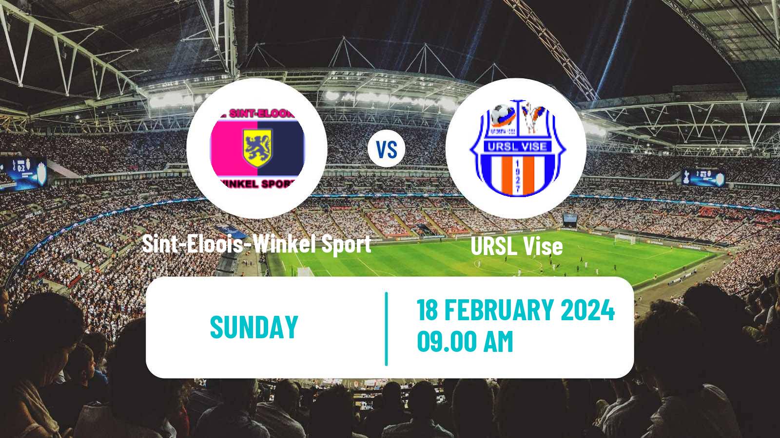 Soccer Belgian National Division 1 Sint-Eloois-Winkel Sport - URSL Vise