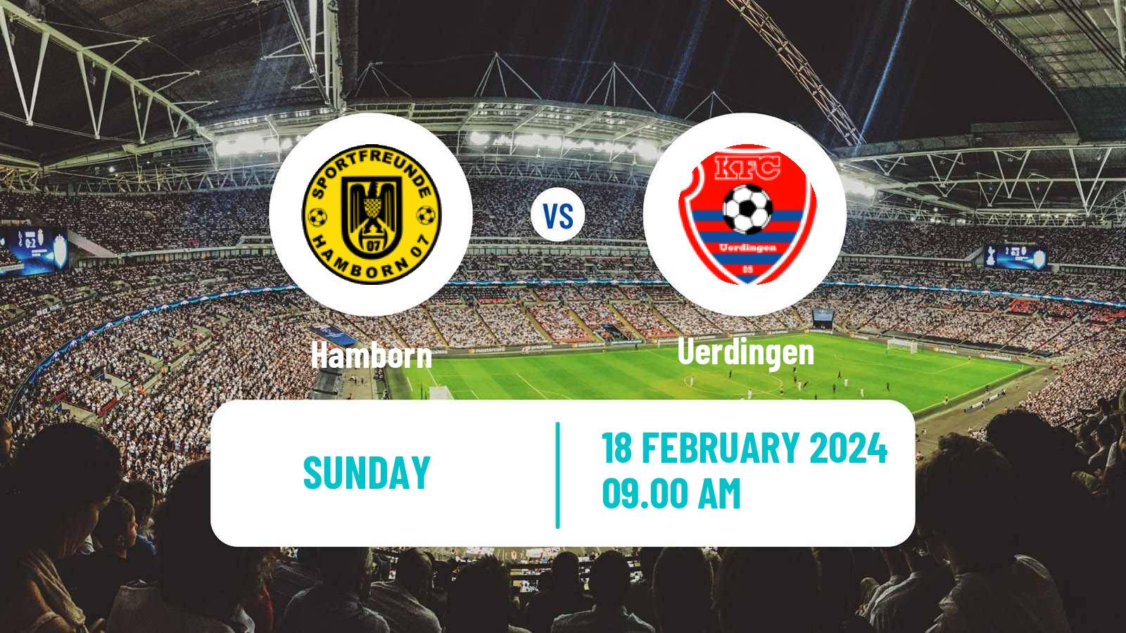 Soccer German Oberliga Niederrhein Hamborn - Uerdingen