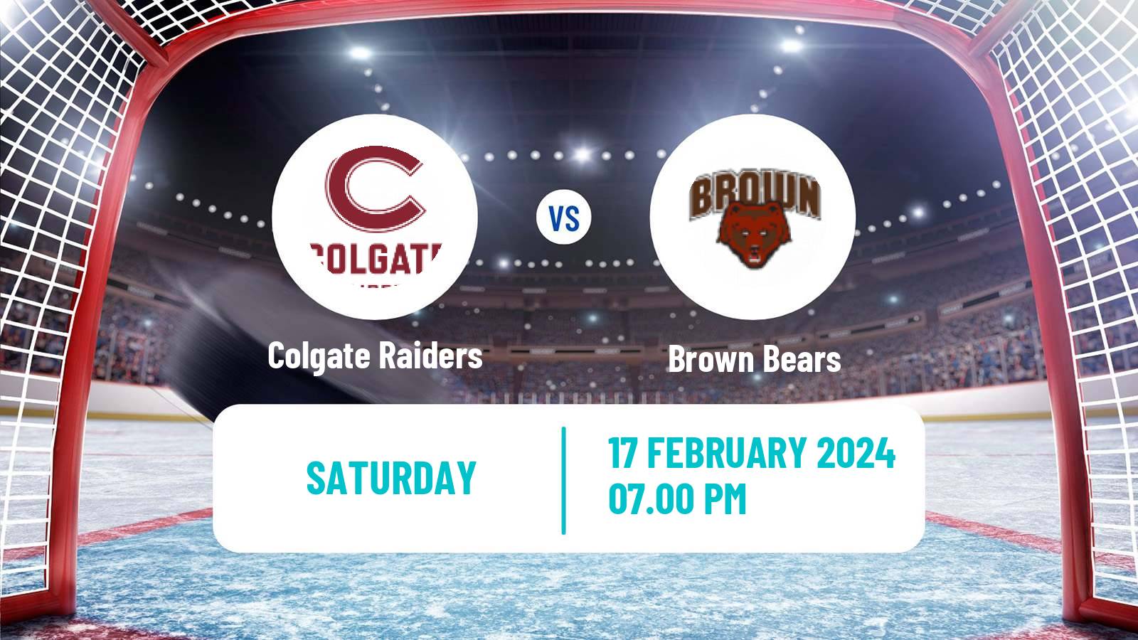 Hockey NCAA Hockey Colgate Raiders - Brown Bears