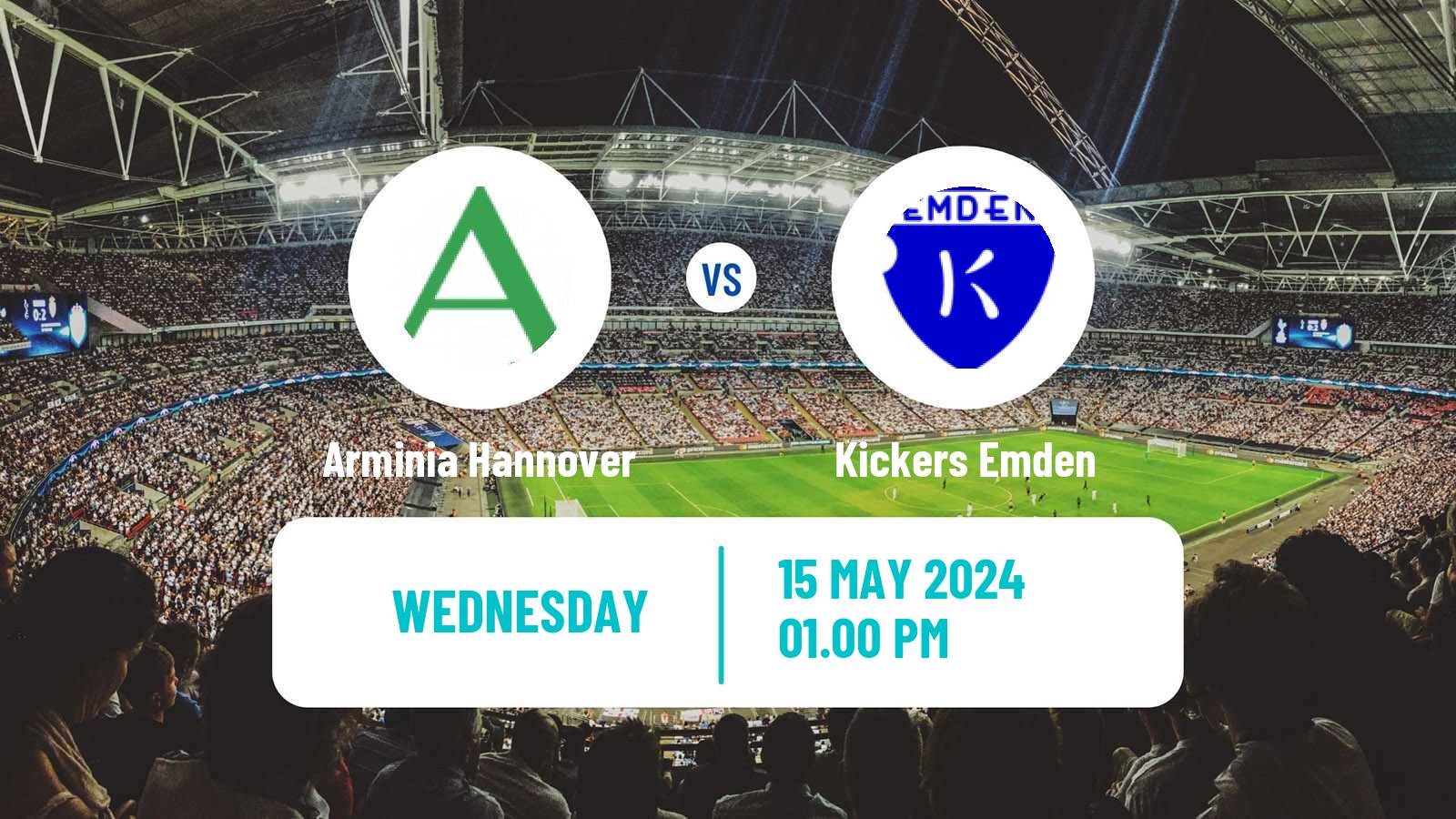 Soccer German Oberliga Niedersachsen Arminia Hannover - Kickers Emden