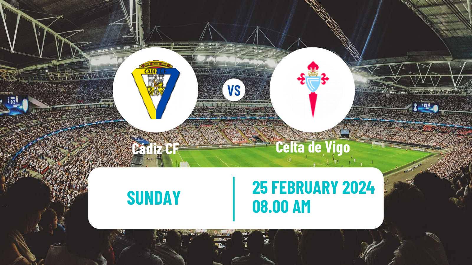 Soccer Spanish LaLiga Cádiz - Celta de Vigo