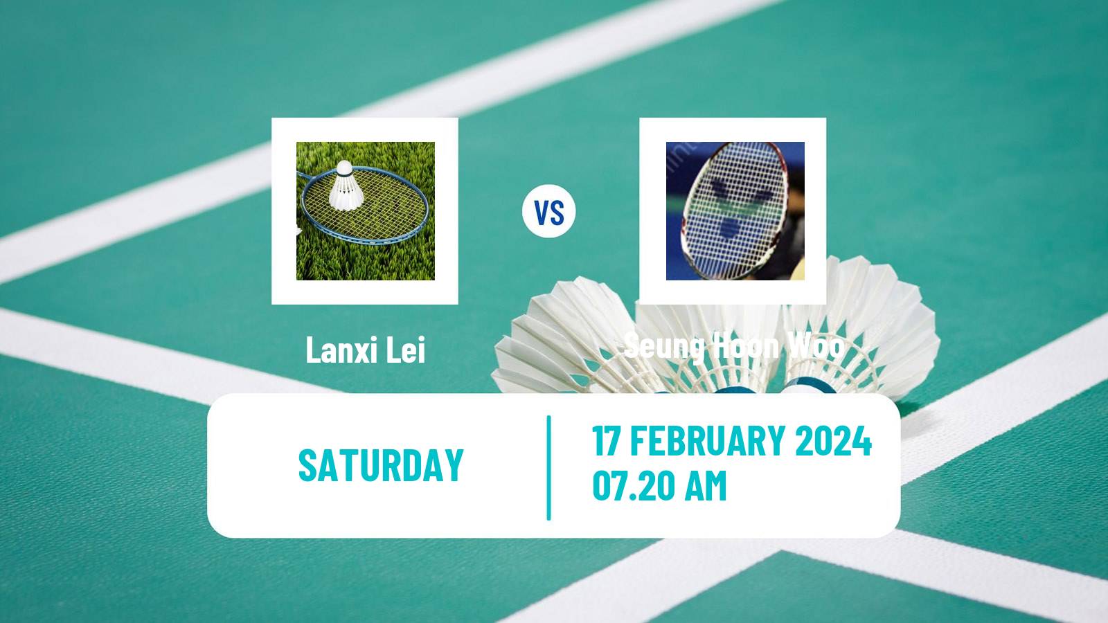 Badminton BWF Asia Championships Teams Men Lanxi Lei - Seung Hoon Woo