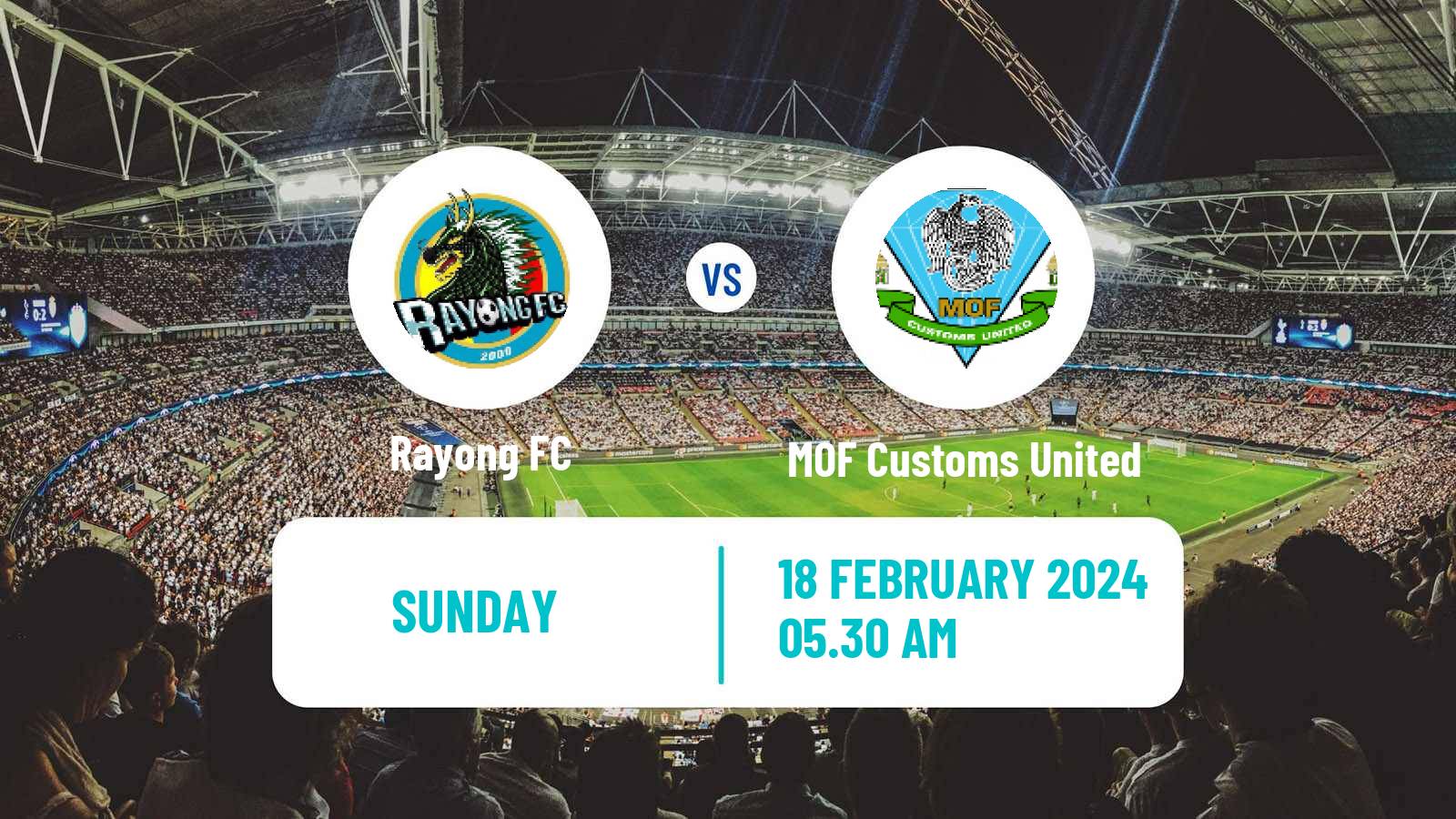 Soccer Thai League 2 Rayong FC - MOF Customs United