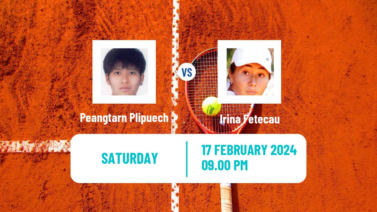 Tennis ITF W35 Nakhon Si Thammarat Women Peangtarn Plipuech - Irina Fetecau