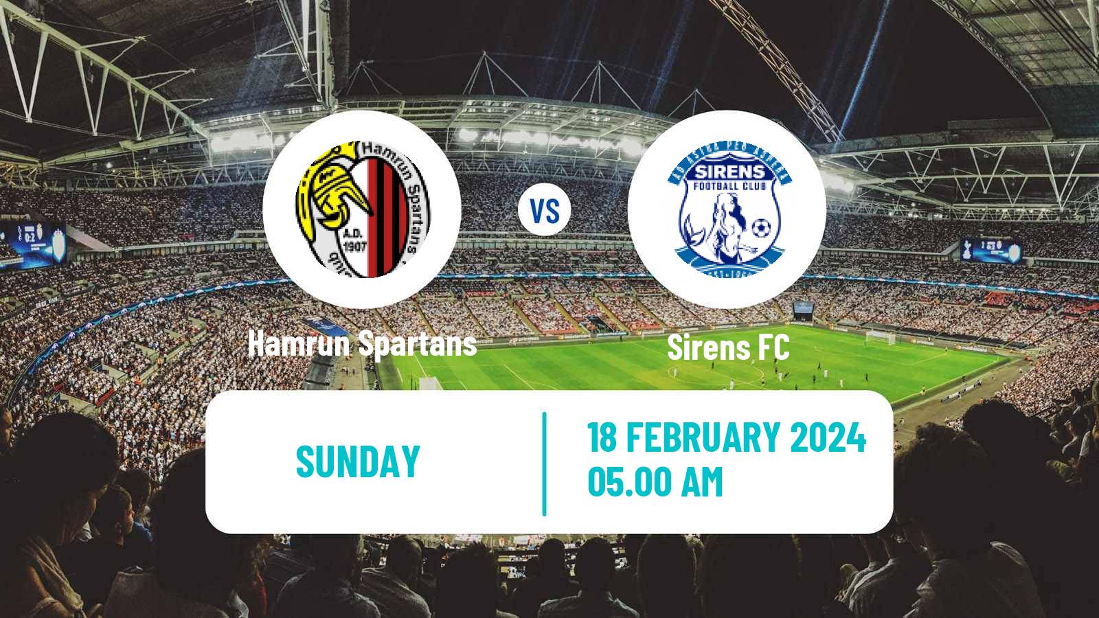 Soccer Maltese Premier League Hamrun Spartans - Sirens
