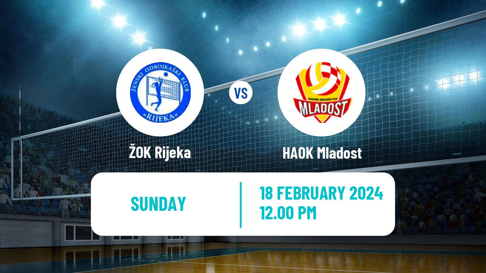 Volleyball Croatian Superliga Volleyball Women Rijeka - HAOK Mladost