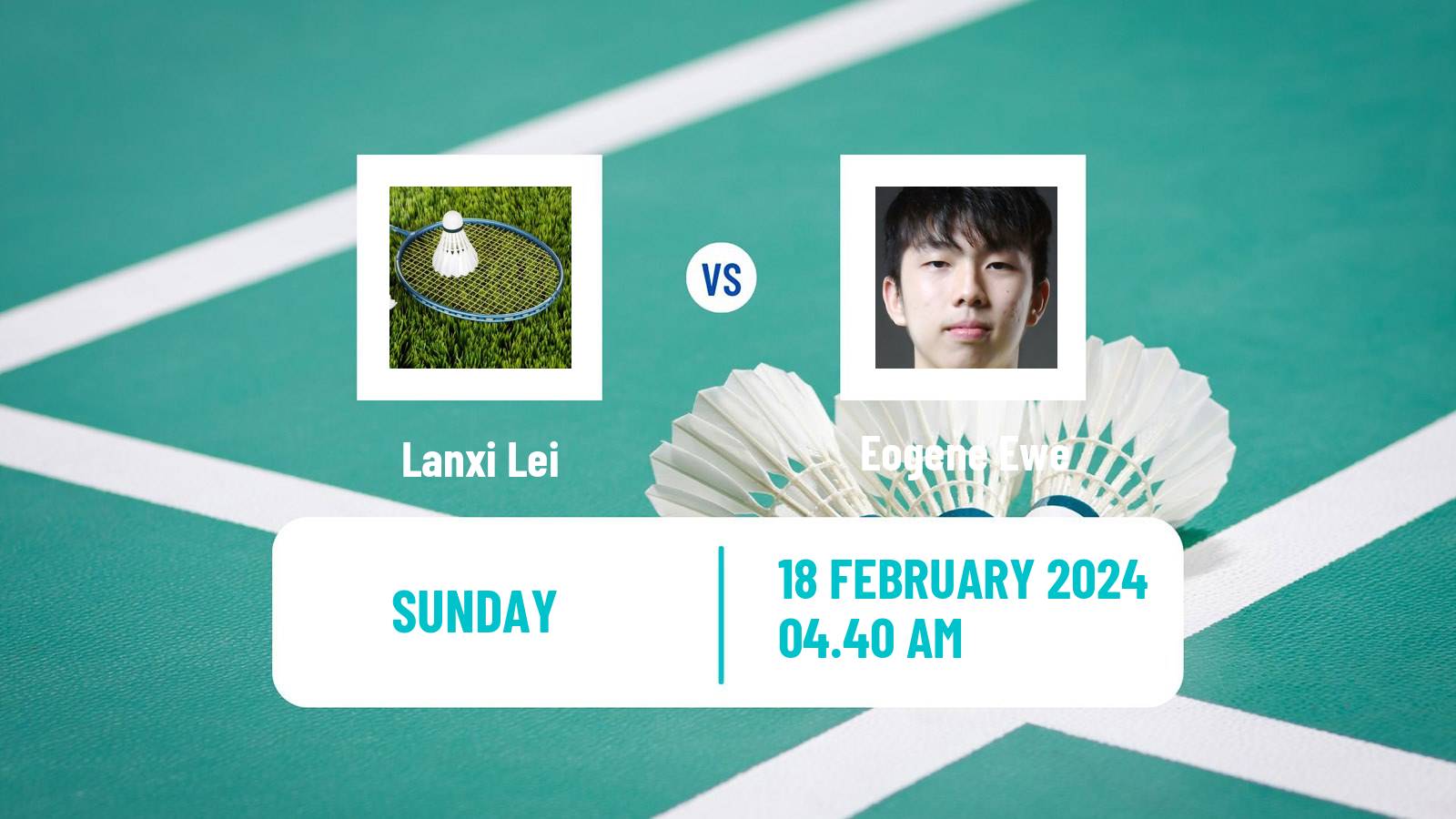Badminton BWF Asia Championships Teams Men Lanxi Lei - Eogene Ewe