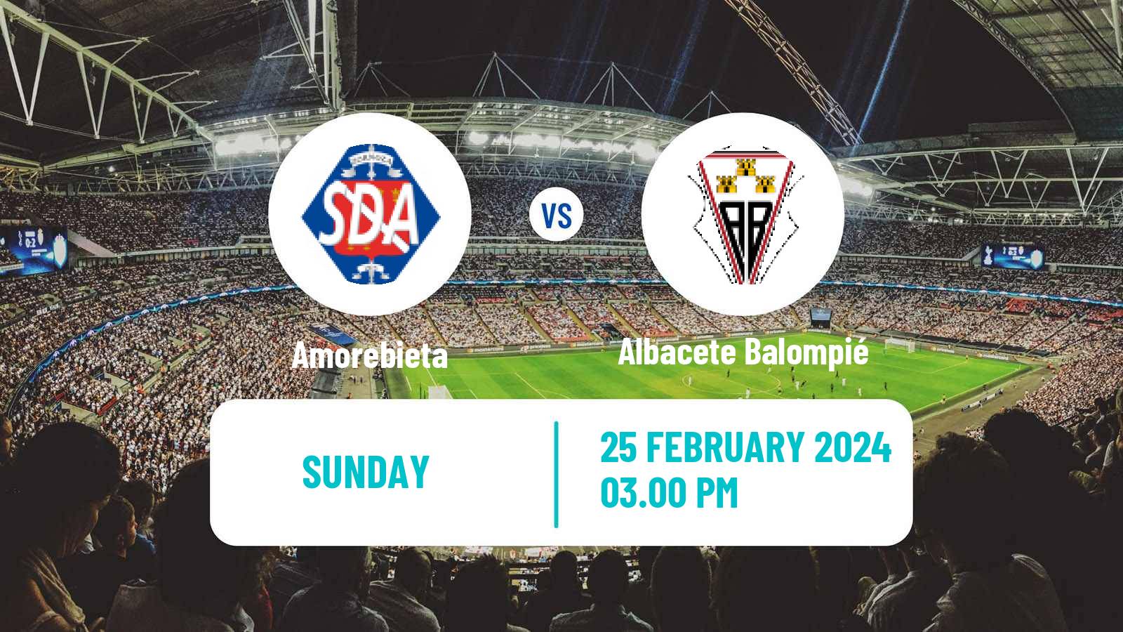 Soccer Spanish LaLiga2 Amorebieta - Albacete Balompié