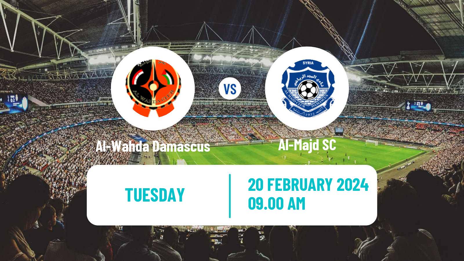 Soccer Syrian Cup Al-Wahda Damascus - Al-Majd