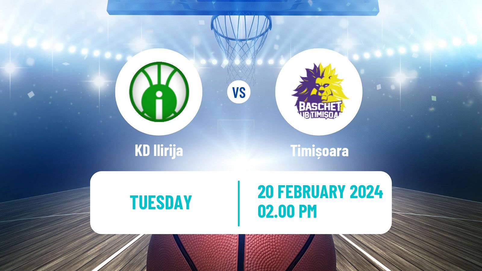 Basketball Alpe Adria Cup Ilirija - Timișoara