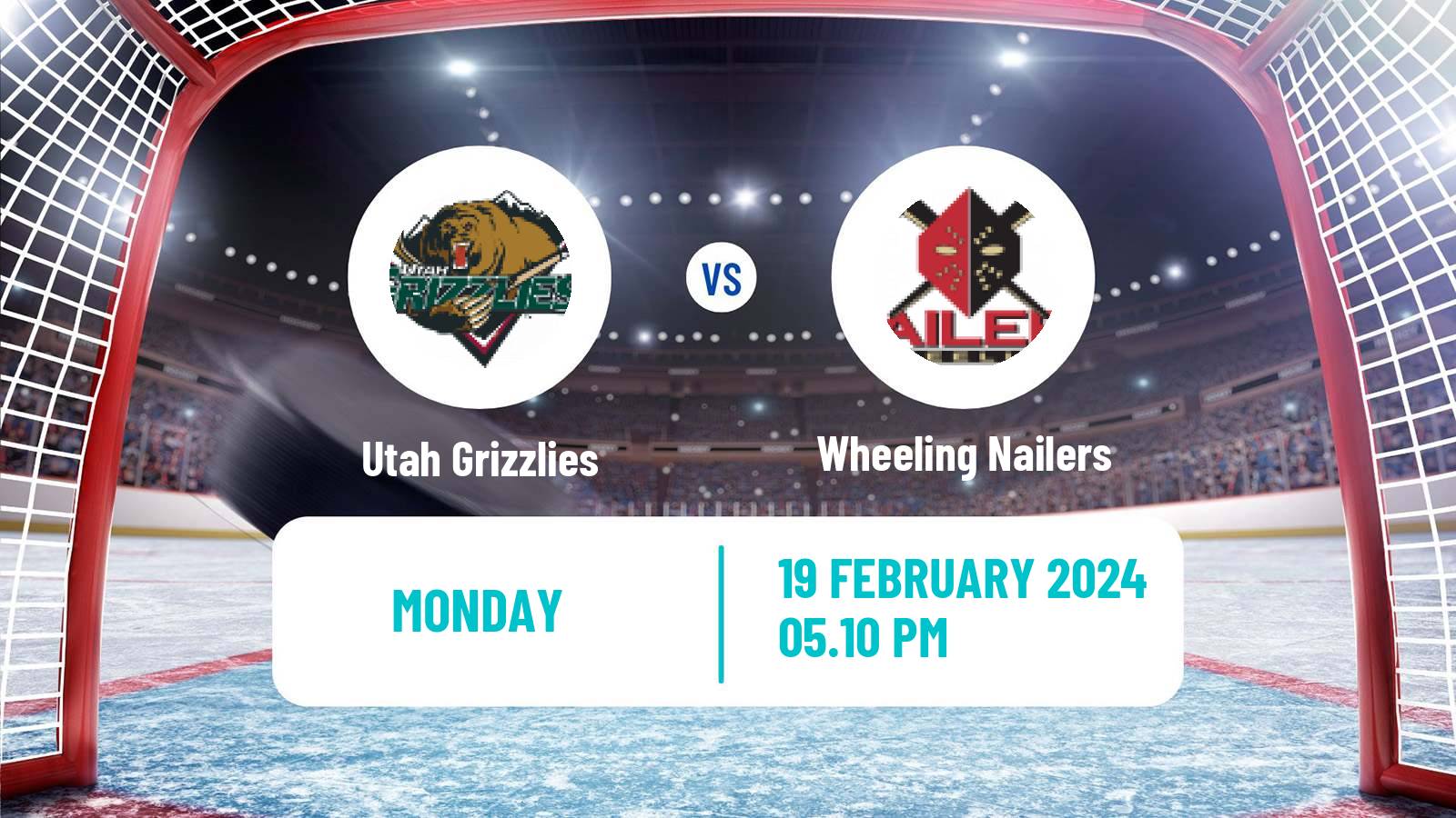 Hockey ECHL Utah Grizzlies - Wheeling Nailers