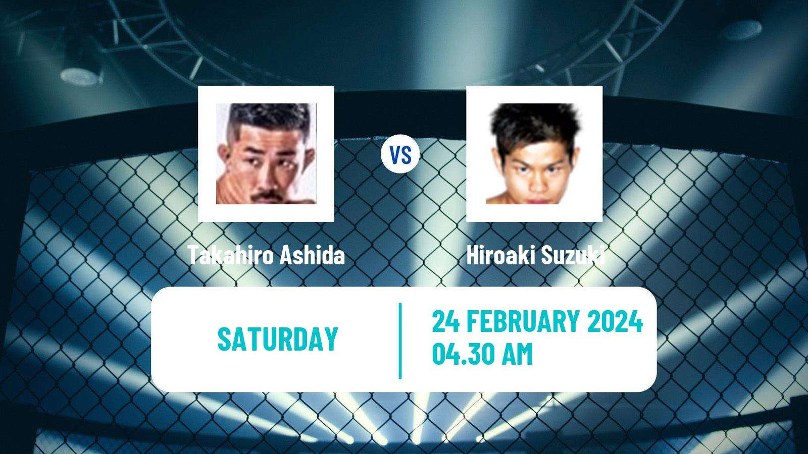 MMA Featherweight Rizin Men Takahiro Ashida - Hiroaki Suzuki