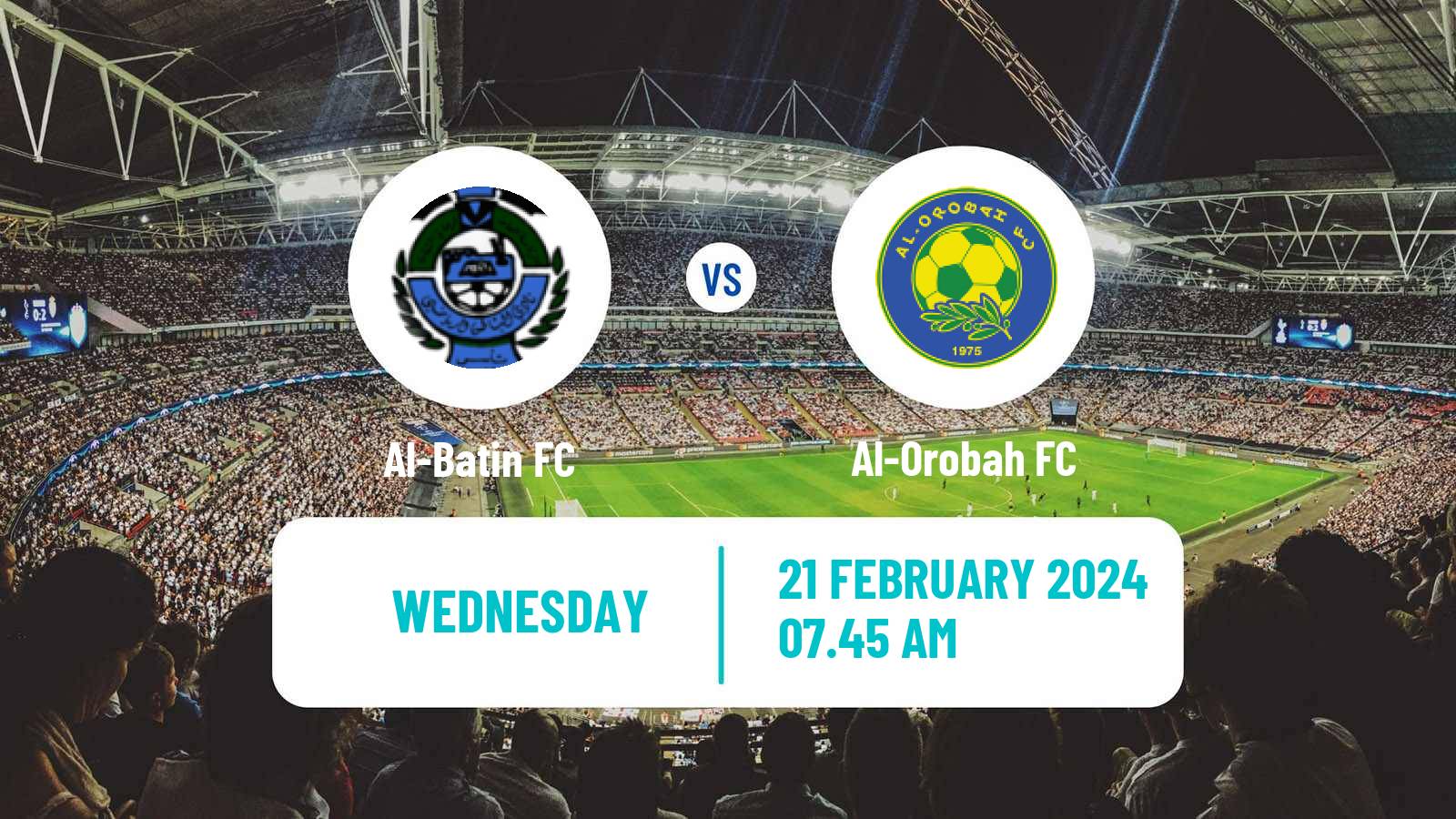 Soccer Saudi Division 1 Al-Batin - Al-Orobah