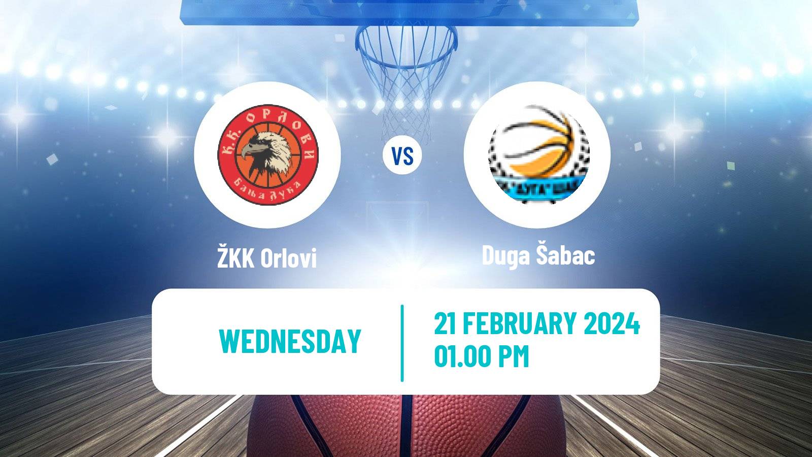 Basketball WABA League Orlovi - Duga Šabac