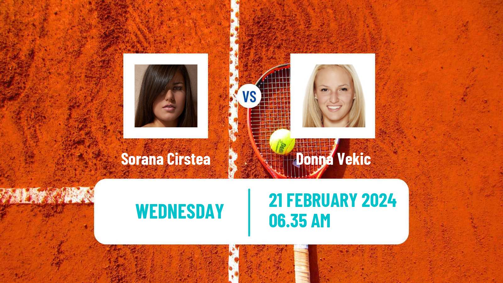 Tennis WTA Dubai Sorana Cirstea - Donna Vekic