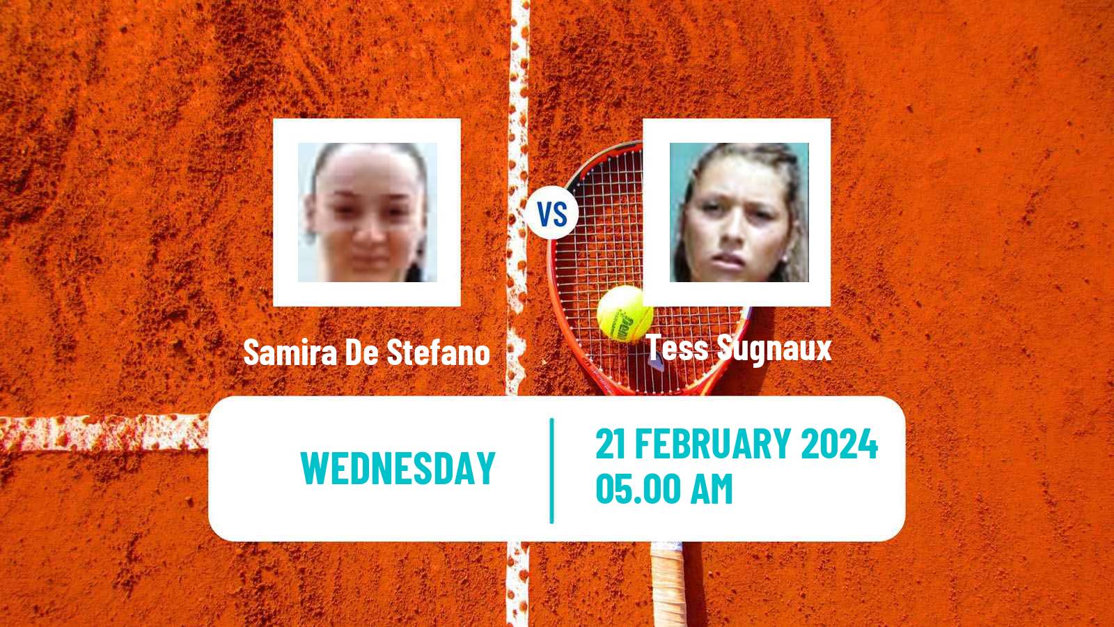 Tennis ITF W15 Monastir 6 Women Samira De Stefano - Tess Sugnaux