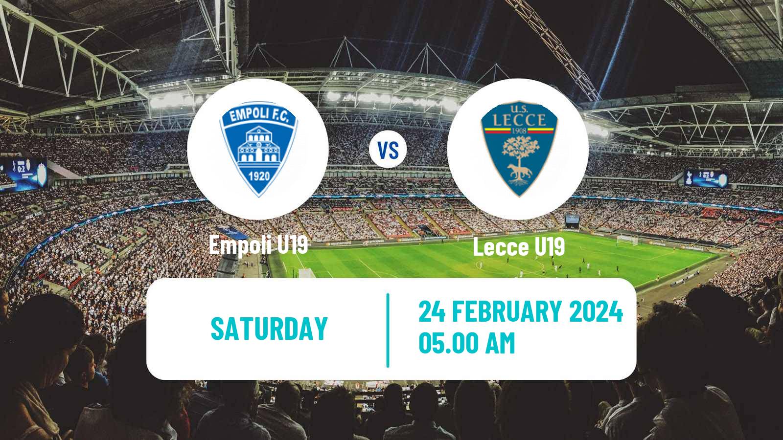 Soccer Italian Primavera 1 Empoli U19 - Lecce U19