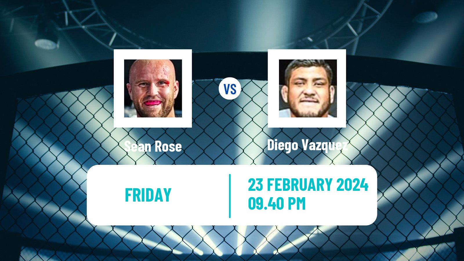 MMA Heavyweight Cage Warriors Men Sean Rose - Diego Vazquez