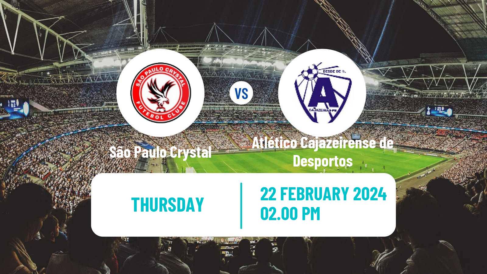 Soccer Brazilian Campeonato Paraibano São Paulo Crystal - Atlético Cajazeirense de Desportos