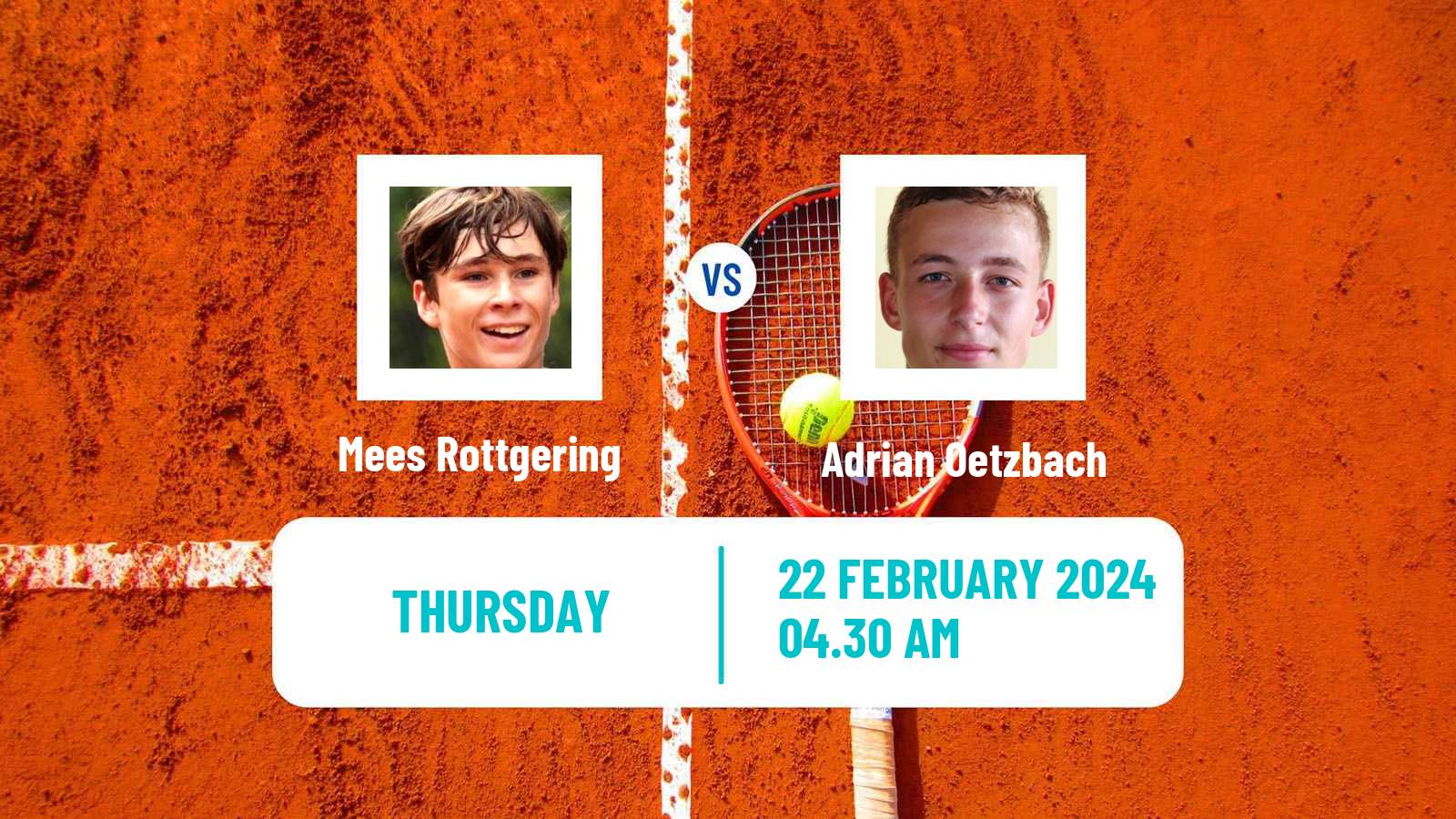 Tennis ITF M15 Sharm Elsheikh 4 Men Mees Rottgering - Adrian Oetzbach