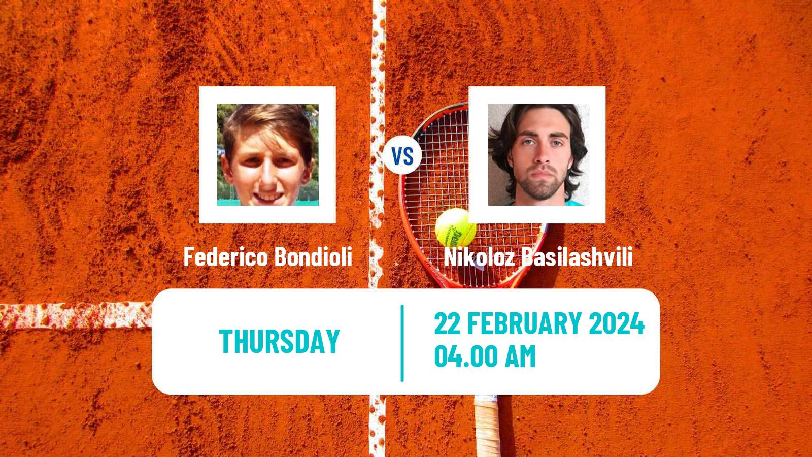 Tennis ITF M25 Trento Men Federico Bondioli - Nikoloz Basilashvili