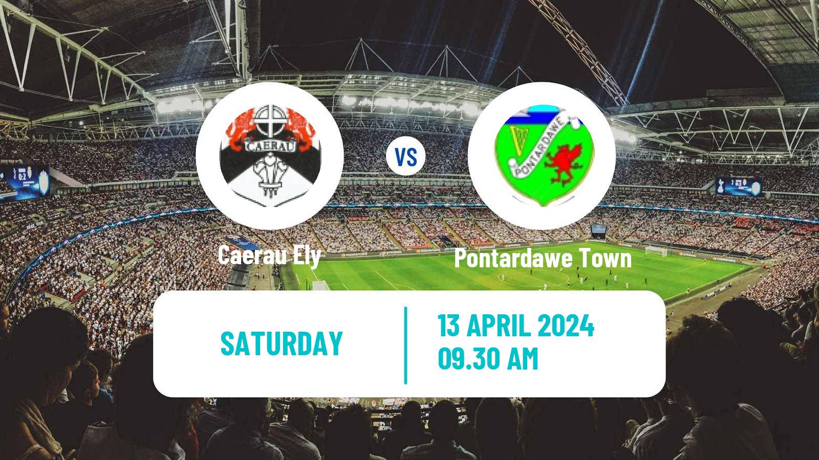 Soccer Welsh Cymru South Caerau Ely - Pontardawe Town