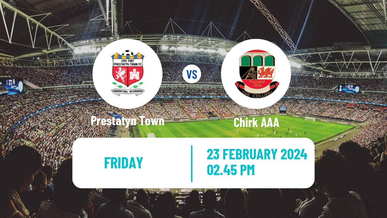 Soccer Welsh Cymru North Prestatyn Town - Chirk AAA