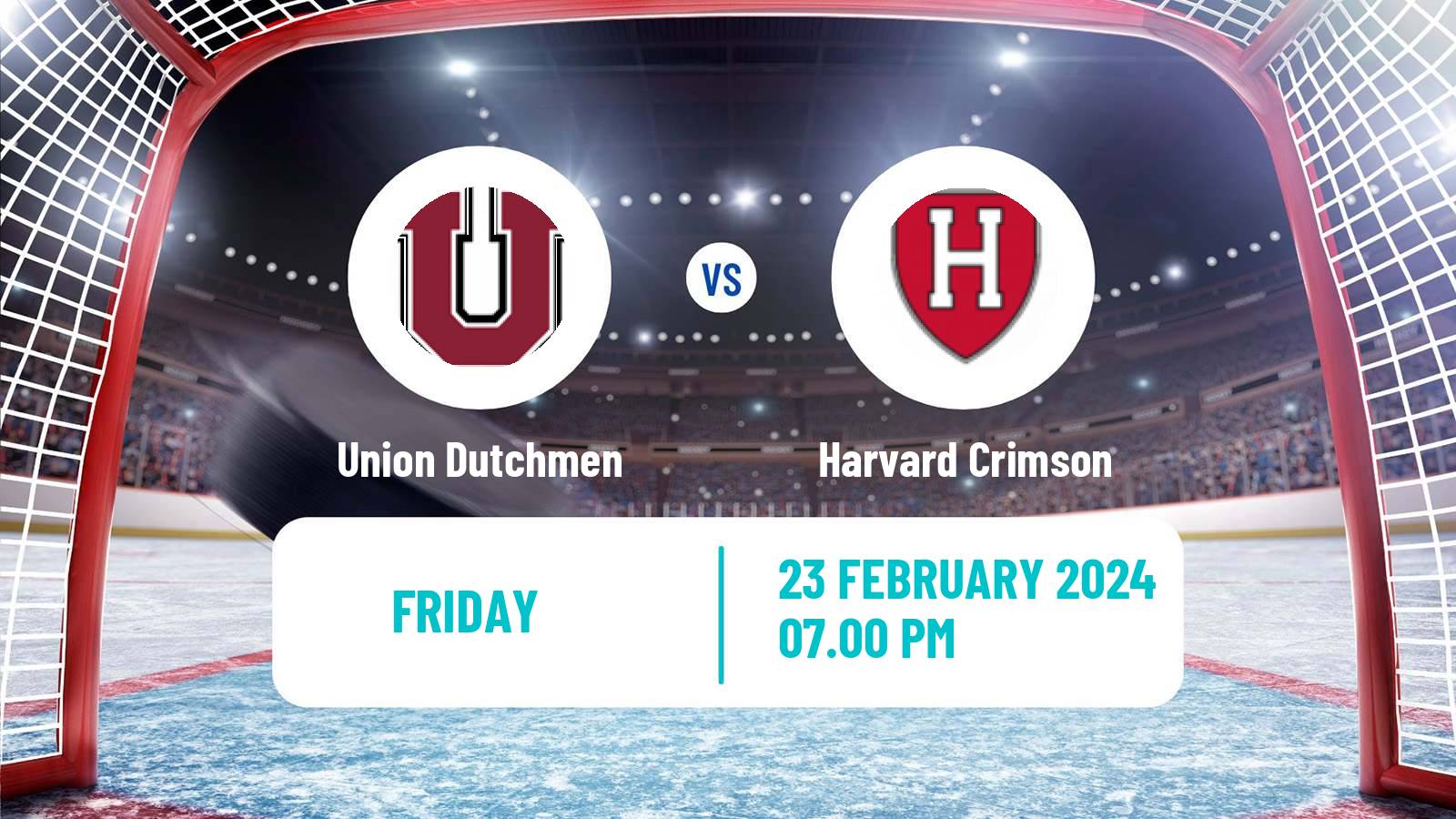 Hockey NCAA Hockey Union Dutchmen - Harvard Crimson