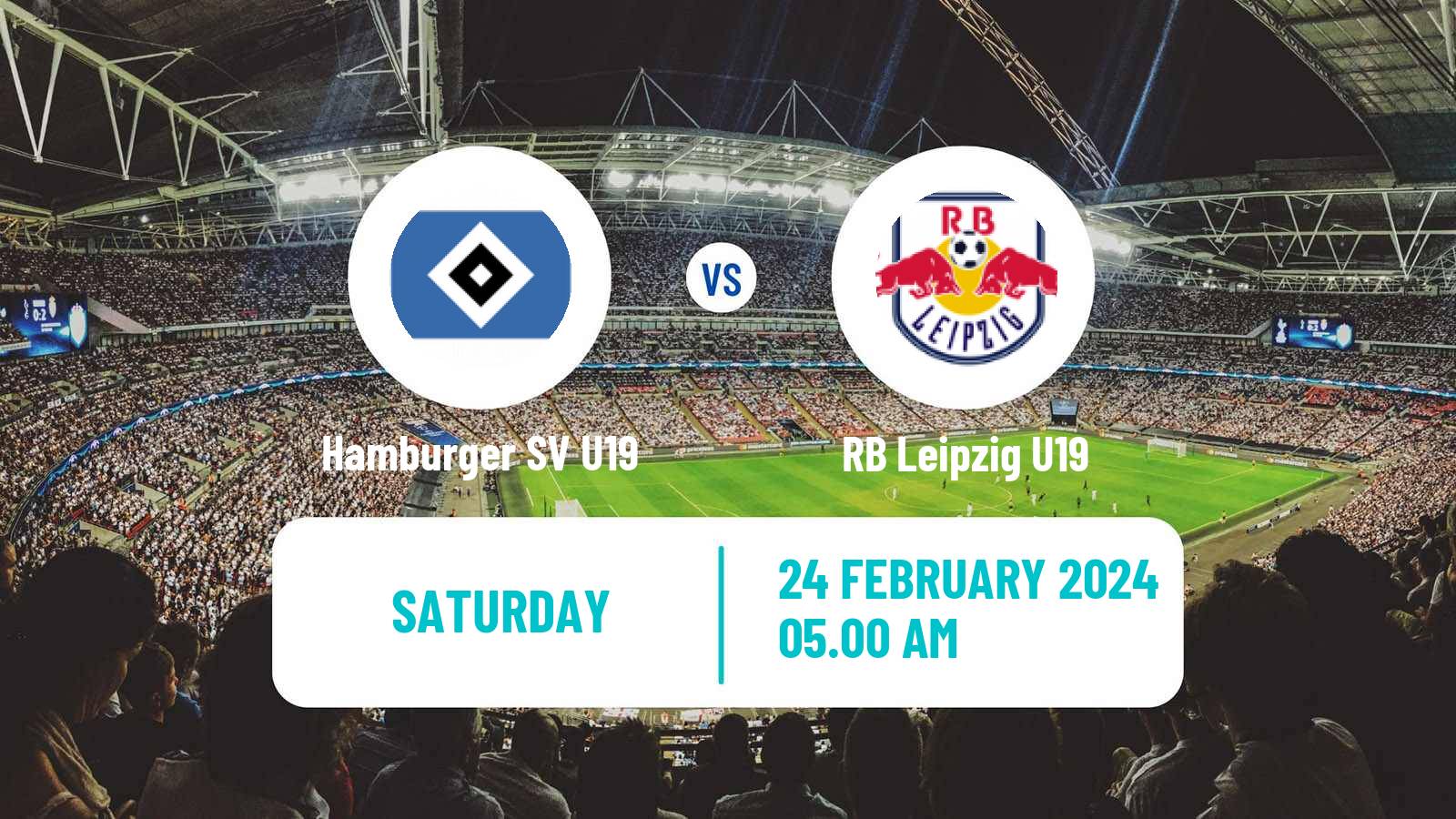 Soccer German Junioren Bundesliga North Hamburger SV U19 - RB Leipzig U19
