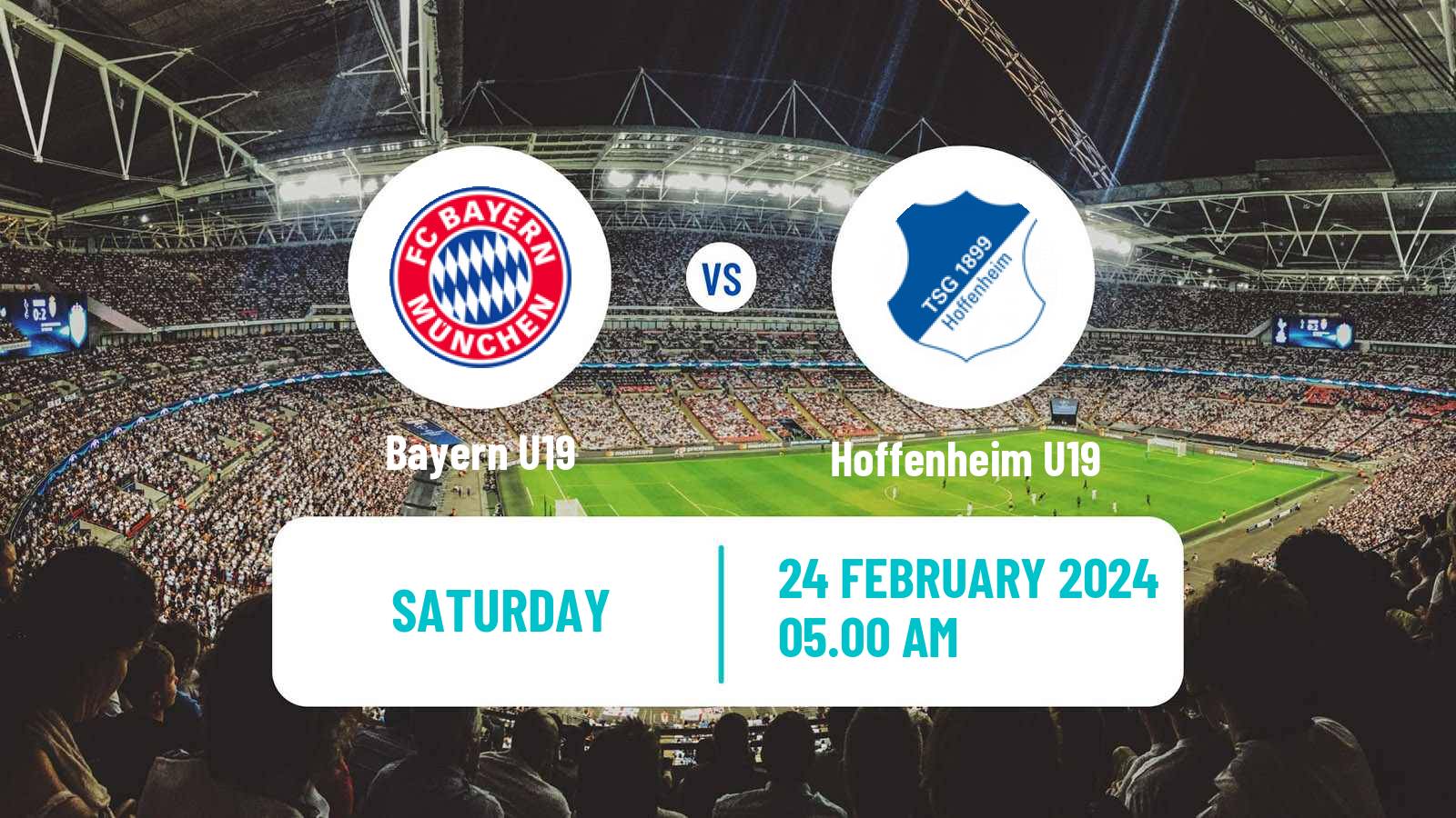 Soccer German Junioren Bundesliga South Bayern U19 - Hoffenheim U19