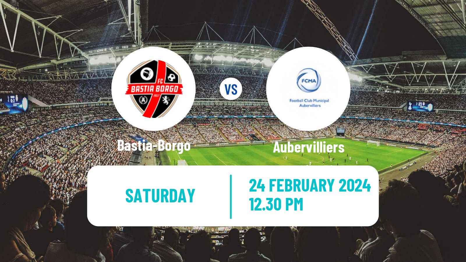Soccer French National 2 - Group C Bastia-Borgo - Aubervilliers