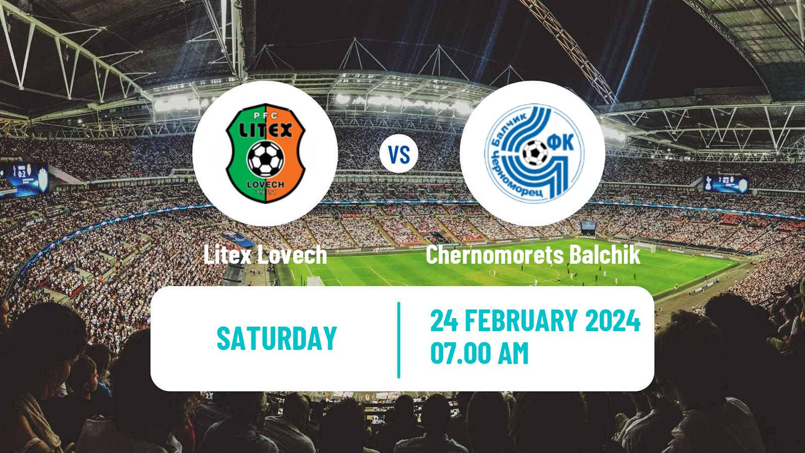 Soccer Bulgarian Vtora Liga Lovech - Chernomorets Balchik
