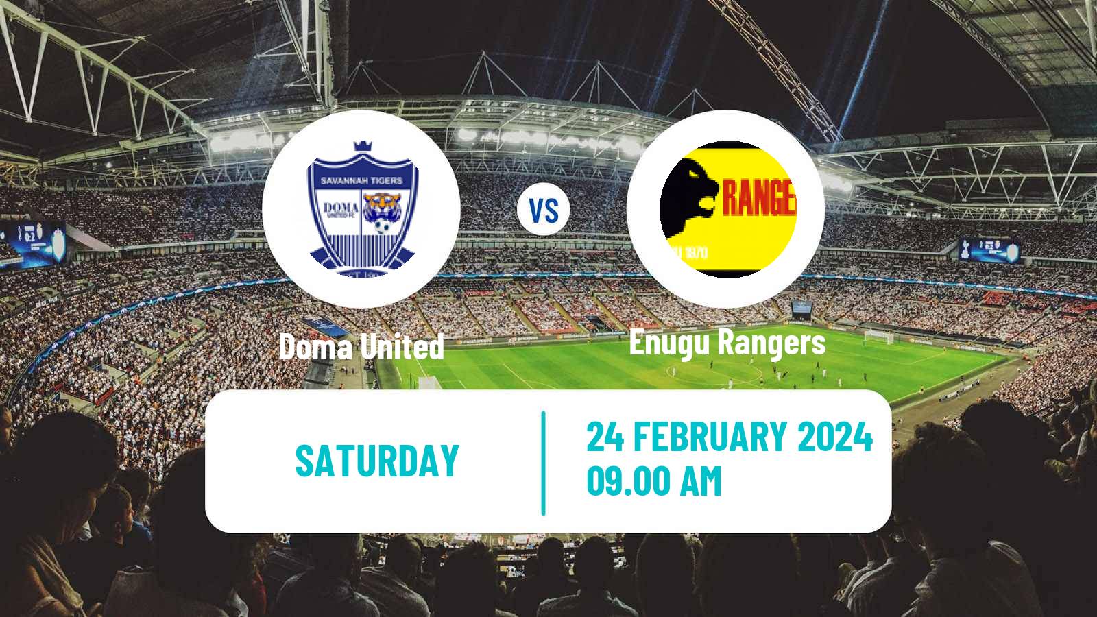 Soccer Nigerian Premier League Doma United - Enugu Rangers