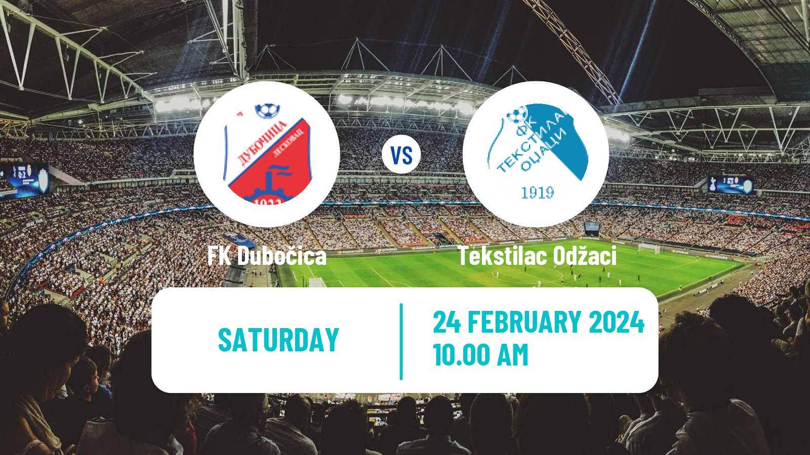 Soccer Serbian Prva Liga Dubočica - Tekstilac Odžaci